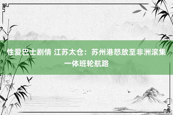 性爱巴士剧情 江苏太仓：苏州港怒放至非洲滚集一体班轮航路