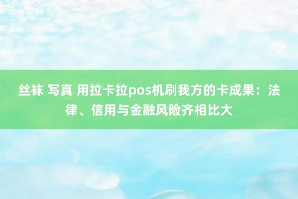 丝袜 写真 用拉卡拉pos机刷我方的卡成果：法律、信用与金融风险齐相比大